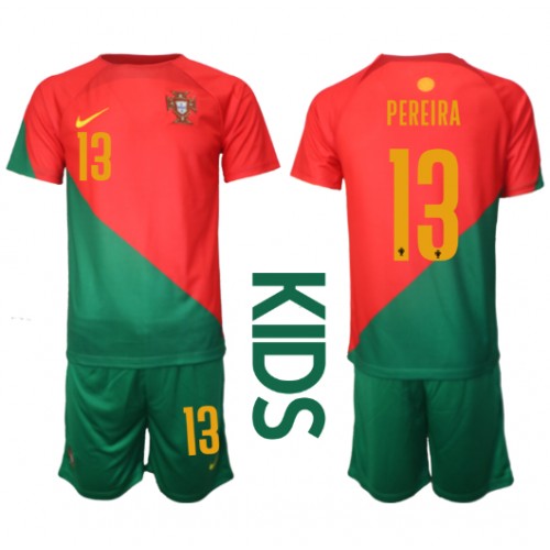 Portugal Danilo Pereira #13 Hjemmedraktsett Barn VM 2022 Kortermet (+ Korte bukser) Portugal Danilo Pereira #13 Hjemmedraktsett Barn VM 2022 Kortermet (+ Korte bukser)